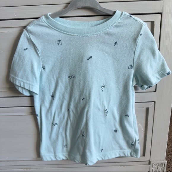 Old Navy Aqua Toddler Kids Tee with Abstract Patterns 3T - Picture 2 of 5